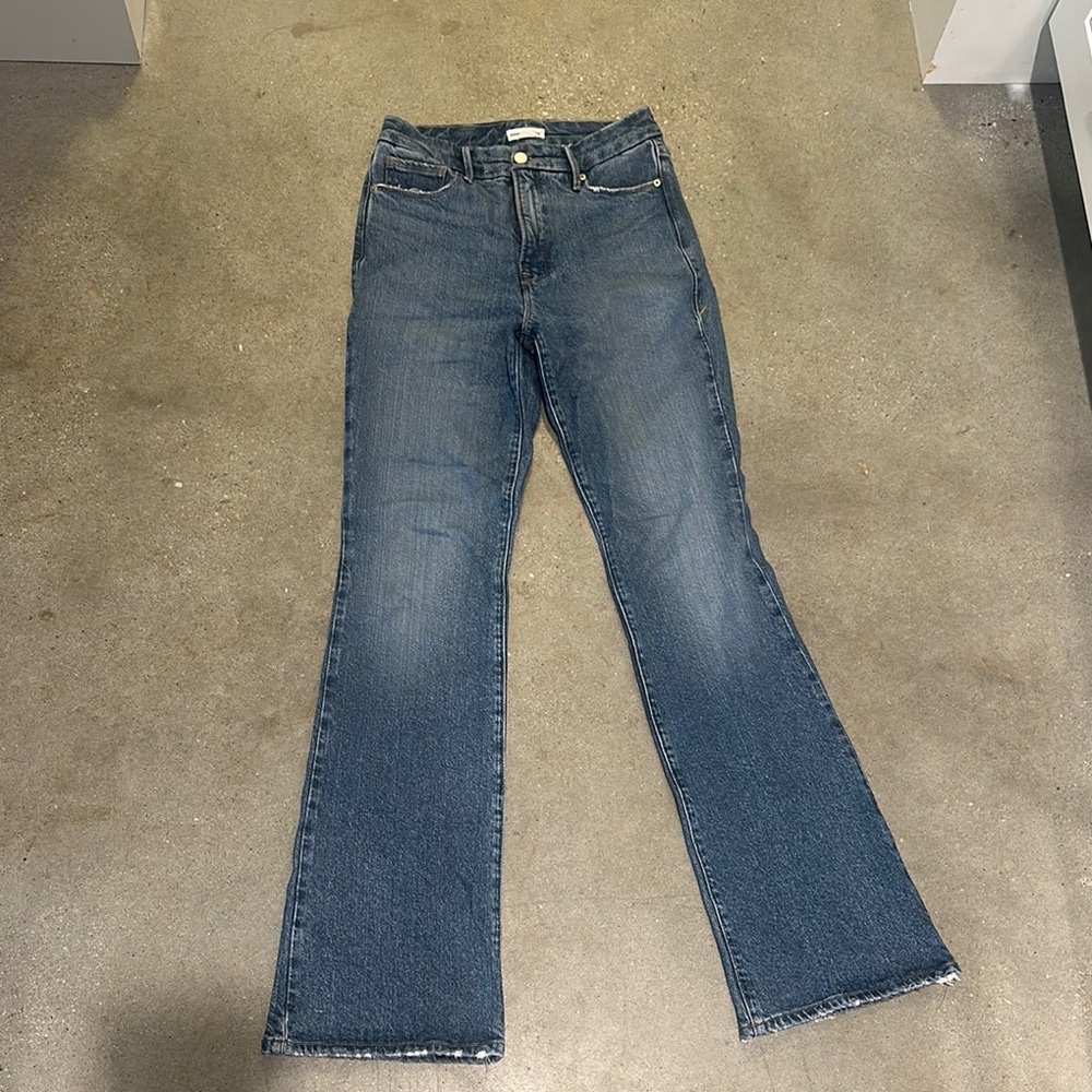 Good American high rise, stretch Bootcut Jeans size 4/27